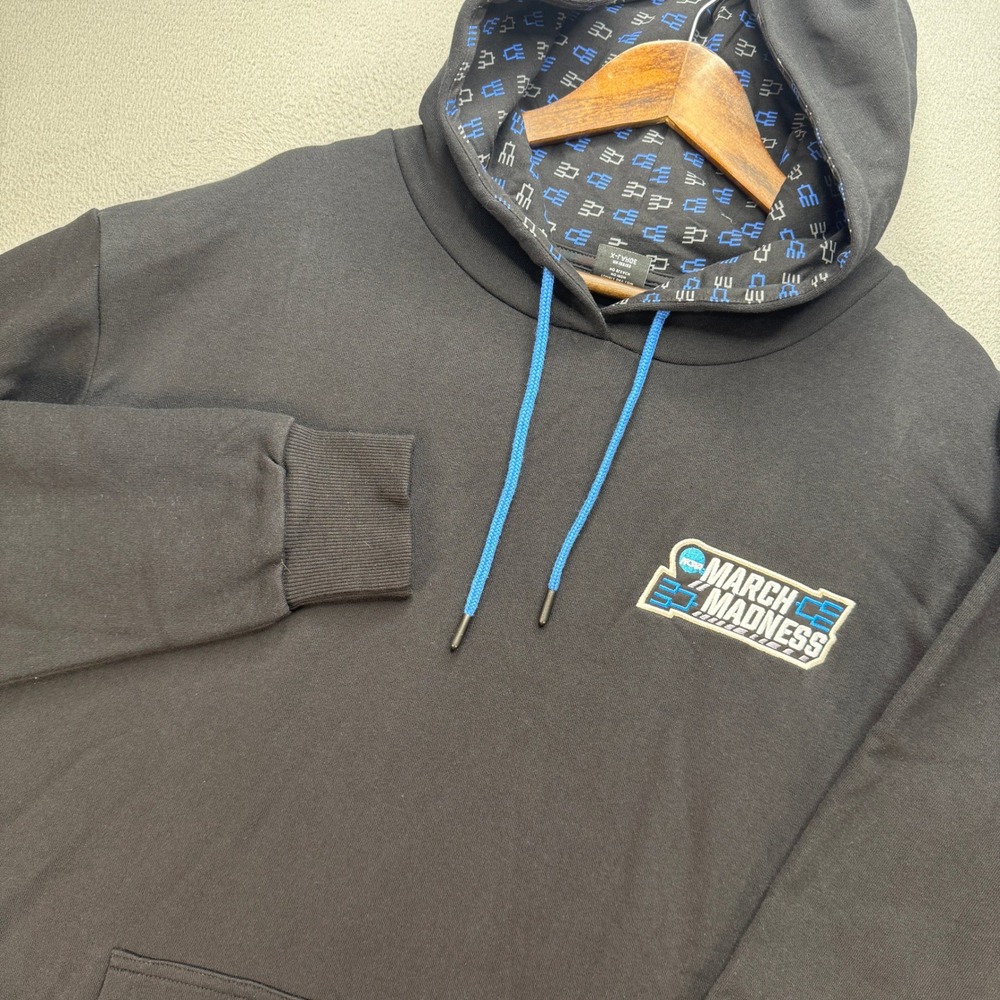 NCAA March Madness Hoodie Mens XL Black Cotton Blend 2025 Basketball Sweatshirt